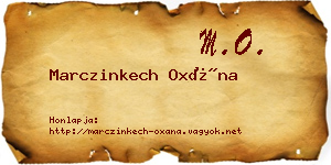 Marczinkech Oxána névjegykártya